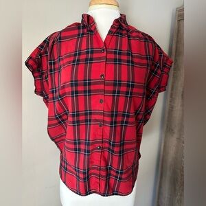 Madewell Red and Black Plaid Shirt